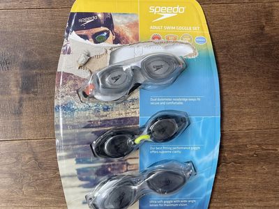 New! Speedo 3-Pack Goggle Set