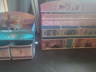 kids bench and shelf