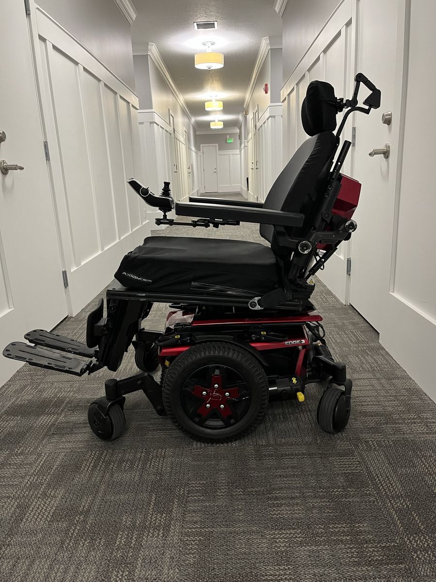 Quantum Edge 3 Power Wheelchair Red Electric Mobility Chair