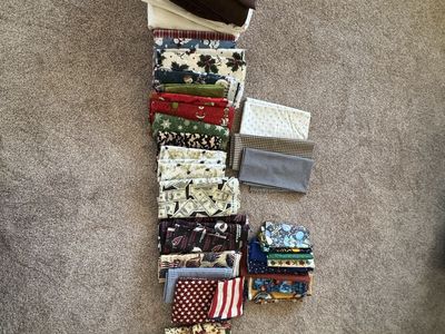 Large Fabric Lot - Various Prints & Solids, Crafting & Sewing Supplies