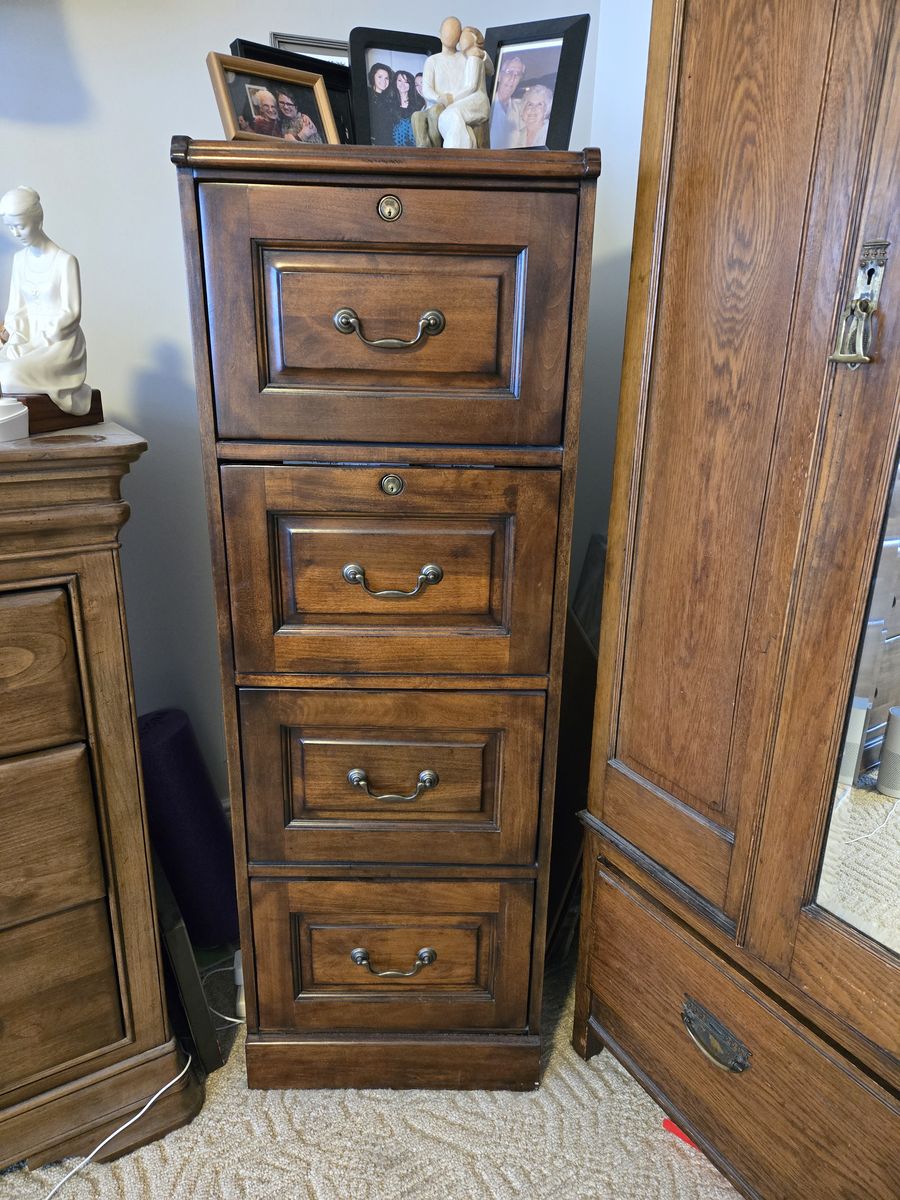 Wooden file cabinet