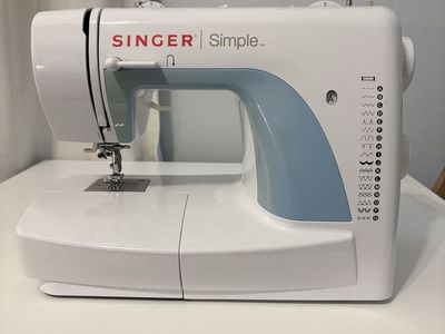 SINGER Simple Sewing Machine - White/Blue, Household, Mechanical Operation, Great for Beginners