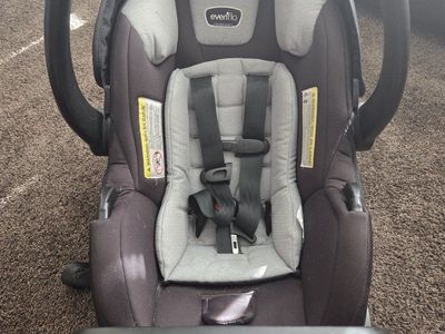 Evenflo Infant Car Seat with Base - Black and Grey