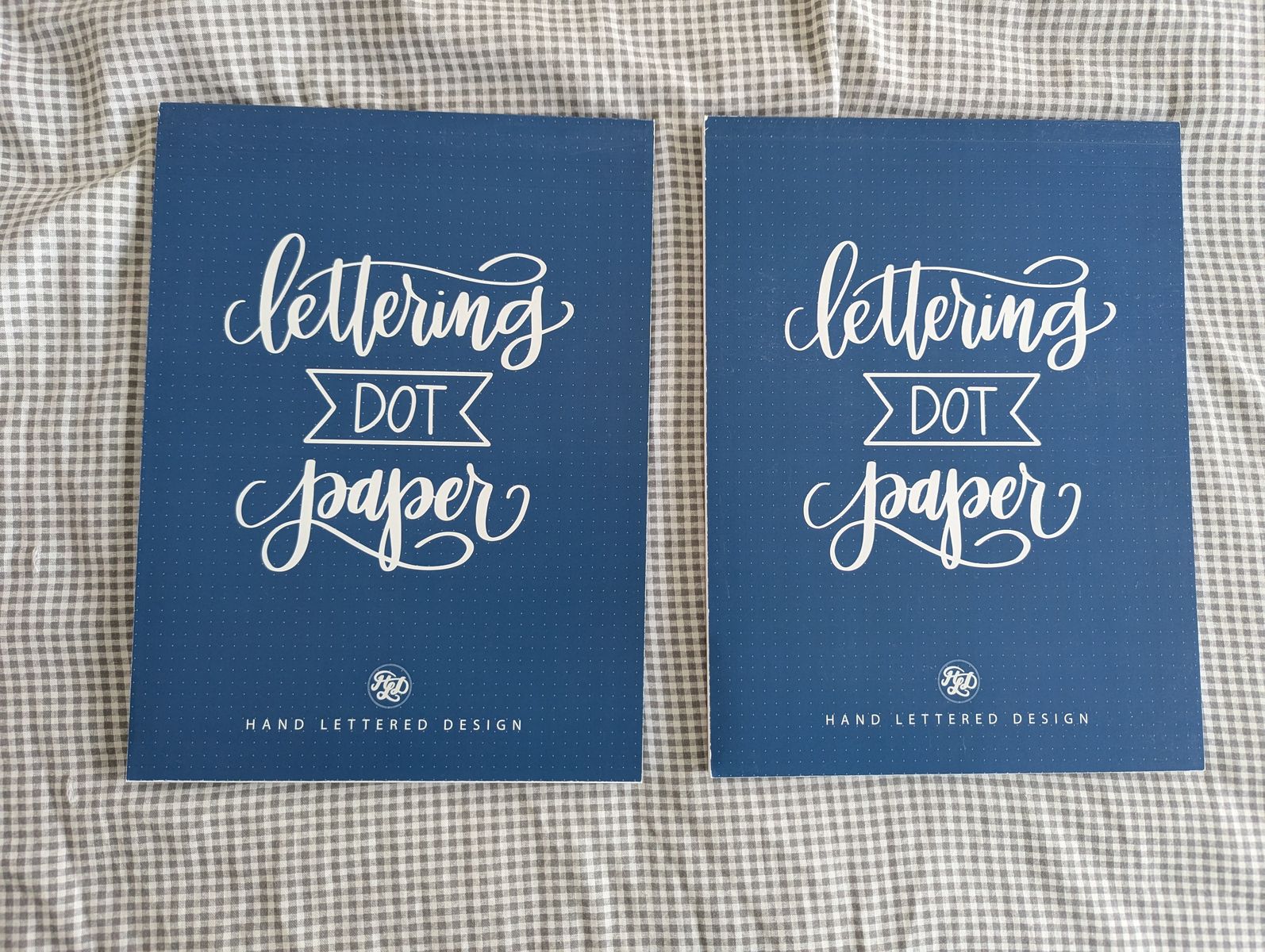 (2) Hand Lettered Design Dot Lettering Paper Pads