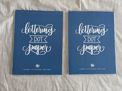 (2) Hand Lettered Design Dot Lettering Paper Pads