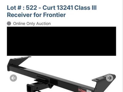 CURT 13241 Class III Receiver Hitch for Frontier 2005 to 2026 - 5,000 lbs GTW, 500 lbs TW