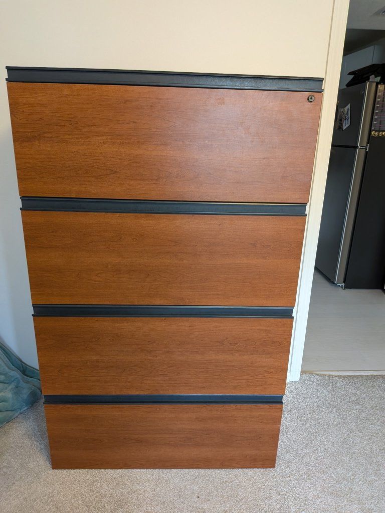 Wood Grain Filing Cabinet