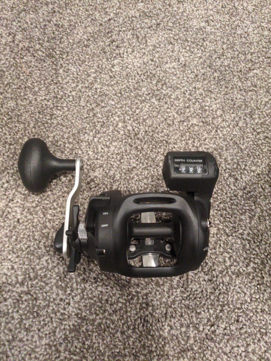 Okuma Magda DXT MA-20DLXT Left Hand Retrieve Line Counter Trolling Reel