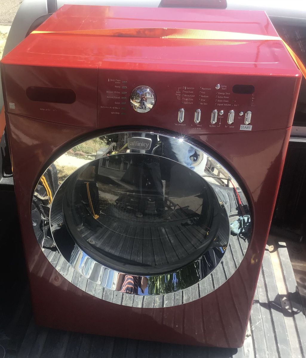 BEAUTIFUL RED FRIGIDAIRE FRONT LOAD SUPER CAPACITY WASHER INCLUDES FREE DELIVERY