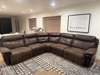 Leather Look Sectional