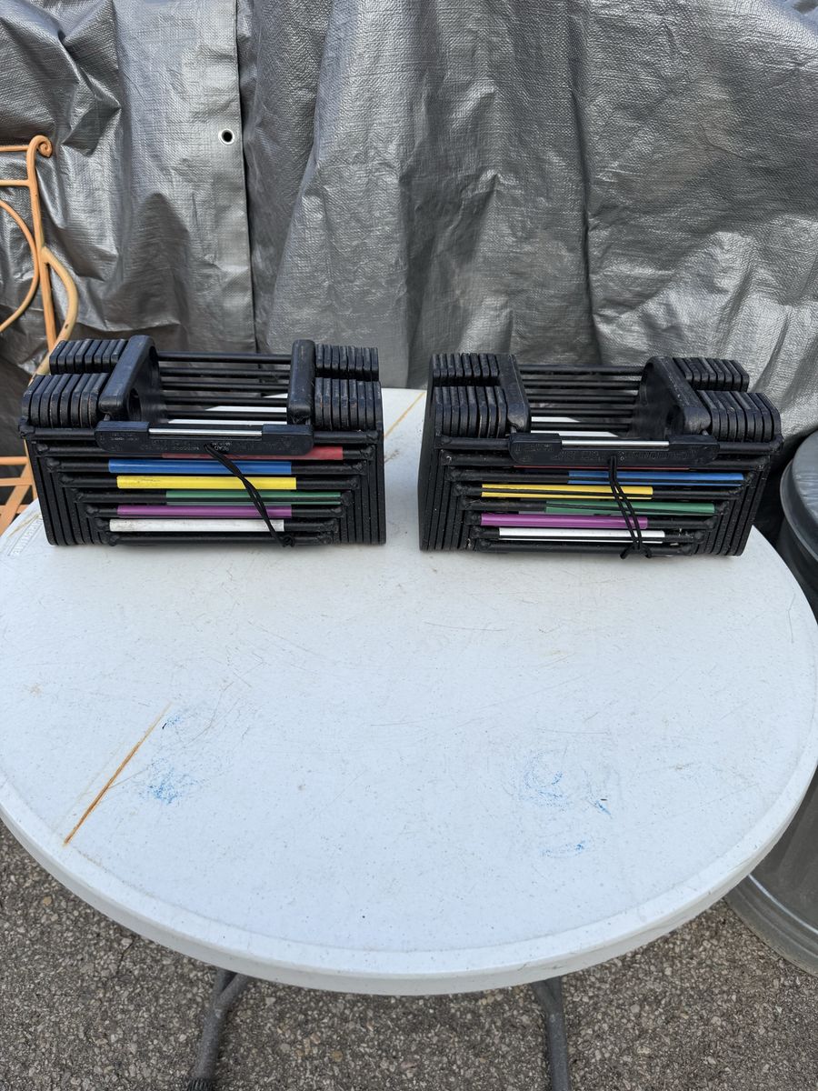 Power Block Adjustable Dumbbells Set