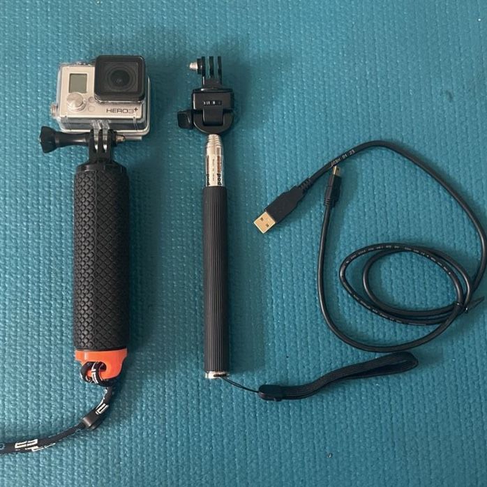 GoPro HERO3+ Silver Action Camera Bundle with Waterproof Housing, Floating Grip, & Selfie Stick
