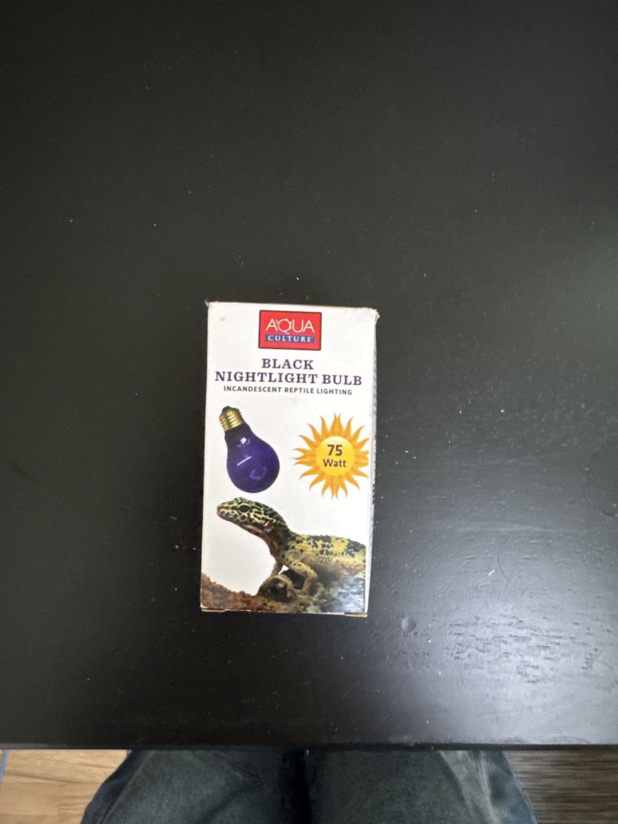 Aqua Culture Black Nightlight Reptile Bulb - 75 Watt Incandescent Lighting for Reptiles