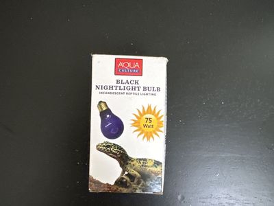 Aqua Culture Black Nightlight Reptile Bulb - 75 Watt Incandescent Lighting for Reptiles