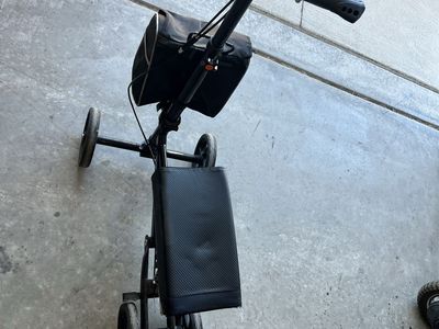 BlessReach Black Knee Scooter Mobility Aid with Handlebars