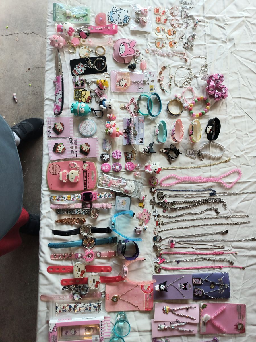 Sanrio Hello Kitty Lot Watches Jewelry Charms Necklace Earrings Bracelets Pins