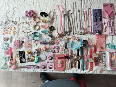 Sanrio Hello Kitty Lot Watches Jewelry Charms Necklace Earrings Bracelets Pins