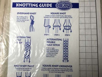 Hemp Knotting Board with Knotting Guide by Toner 8 1/2in x 11in
