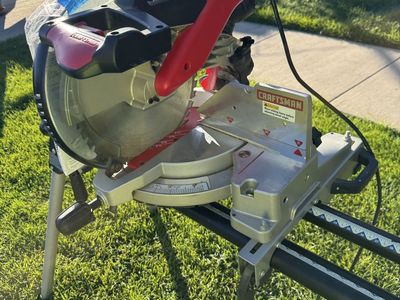 Craftsman Miter Saw - Corded Electric Sliding Compound Miter Saw on Stand, Excellent Condition