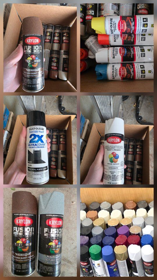 Assorted Spray Paint Cans - Krylon, Rust-Oleum (Various Colors & Finishes)