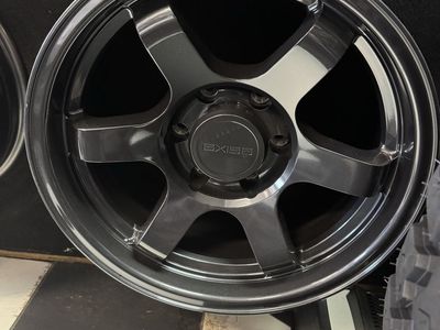 Brand new set of 4 wheels EXIS Carbon Gray 17x8.5 lug pattern 6x139.7 offset -10