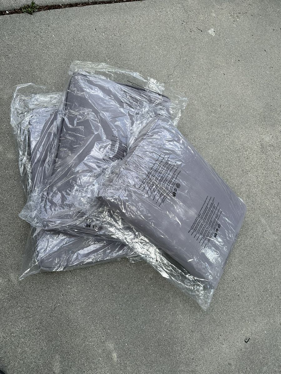 Outdoor Patio Chair Cushions – Gray – *Price Reduced* New in Packaging * (Set of 3)