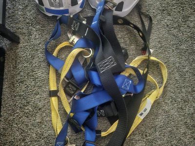 Fall Harness and Hard hats
