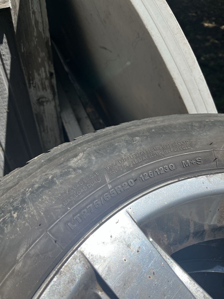 LT275/65R20 - 126/123Q M+S Tires and Wheels