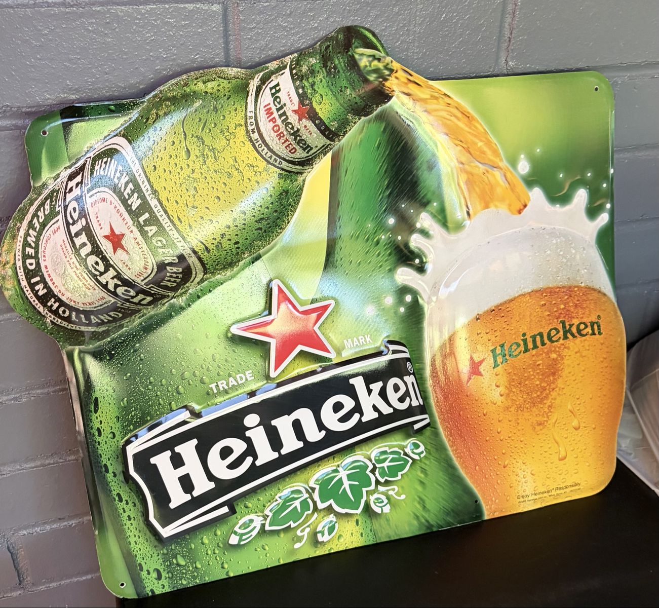 Heineken beer sign