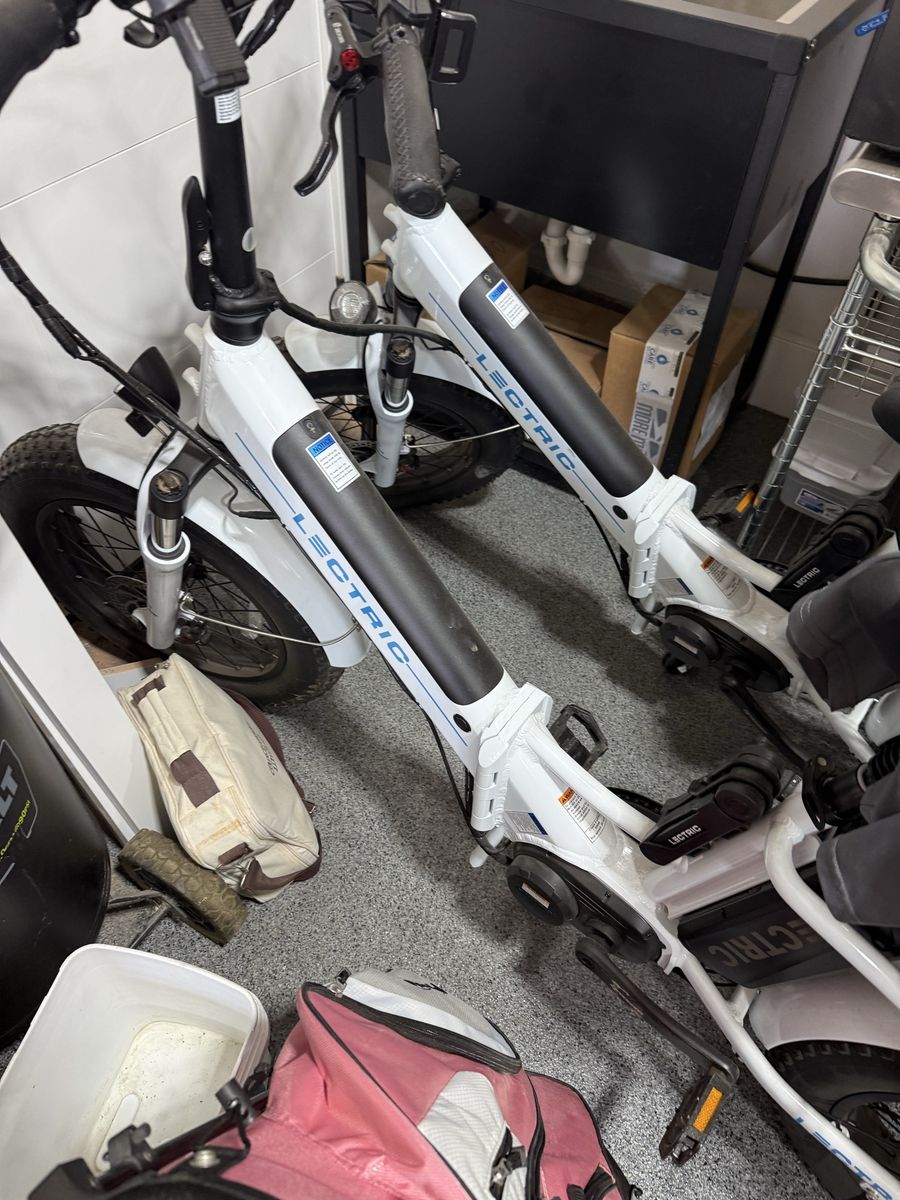 LECTRIC Premium XP 2.0 Folding Electric Bike - White - 20 MPH Top Speed, dual battery 100 mile range