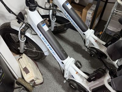 LECTRIC Premium XP 2.0 Folding Electric Bike - White - 20 MPH Top Speed, dual battery 100 mile range