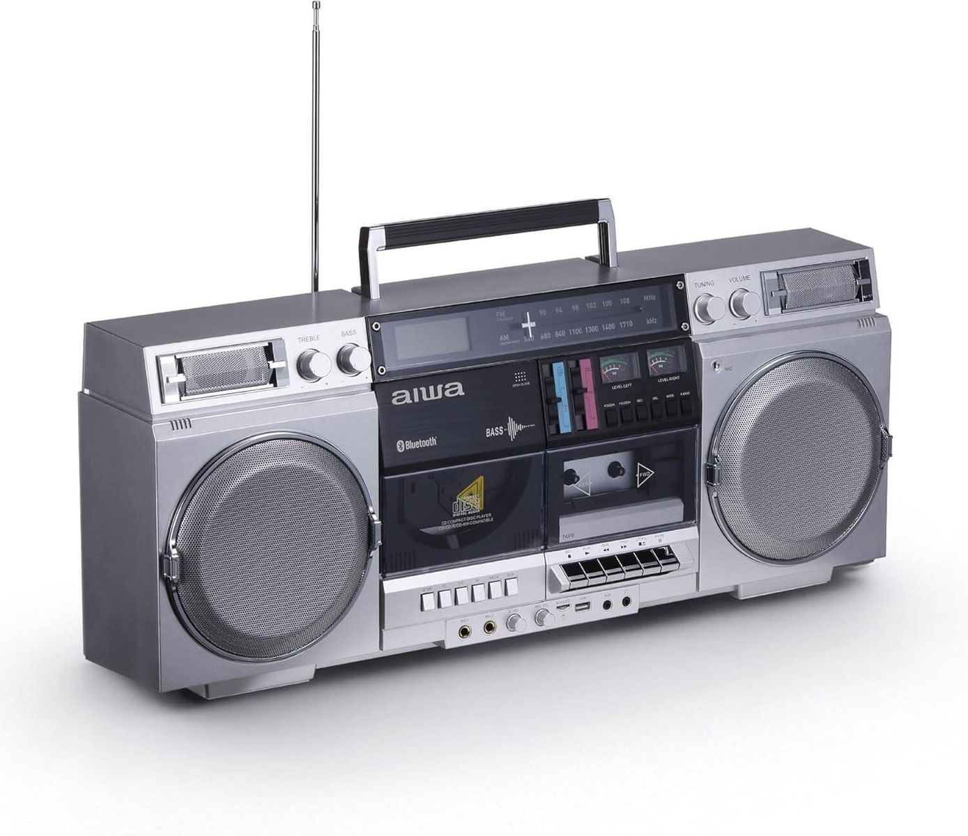 Aiwa Retro Boombox CD Player, Bluetooth 5.0