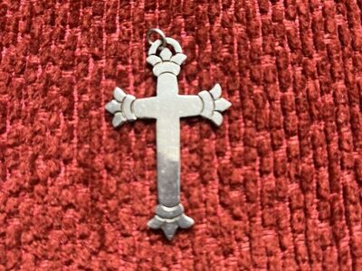 1930's Silver Cross from Mexico- Sterling Silver - Antique/Vintage