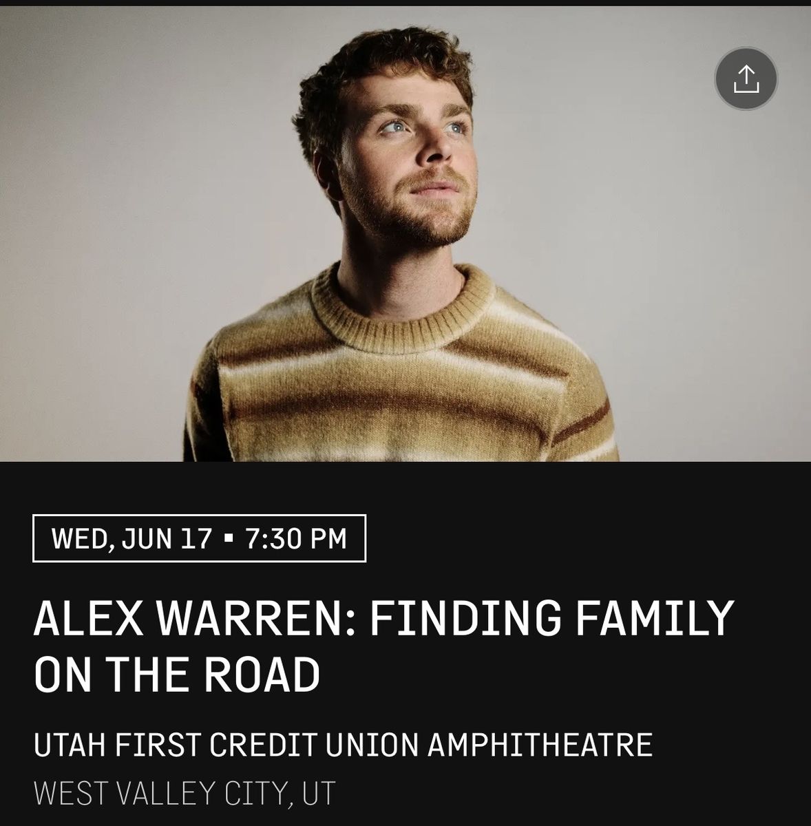 ISO 1-2 GA lawn tickets for Alex Warren
