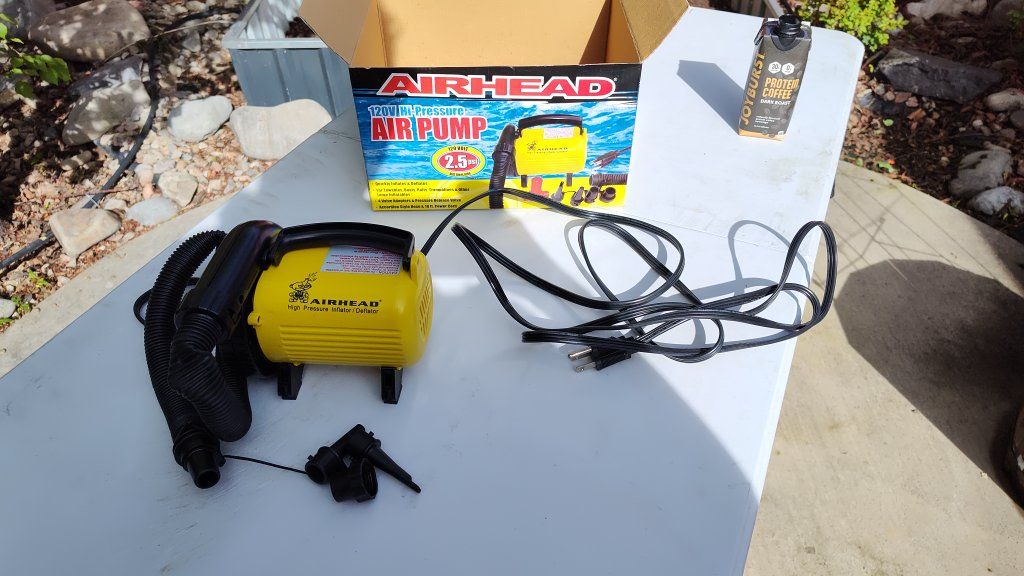 airhead air pump inflater for tubes rafts etc