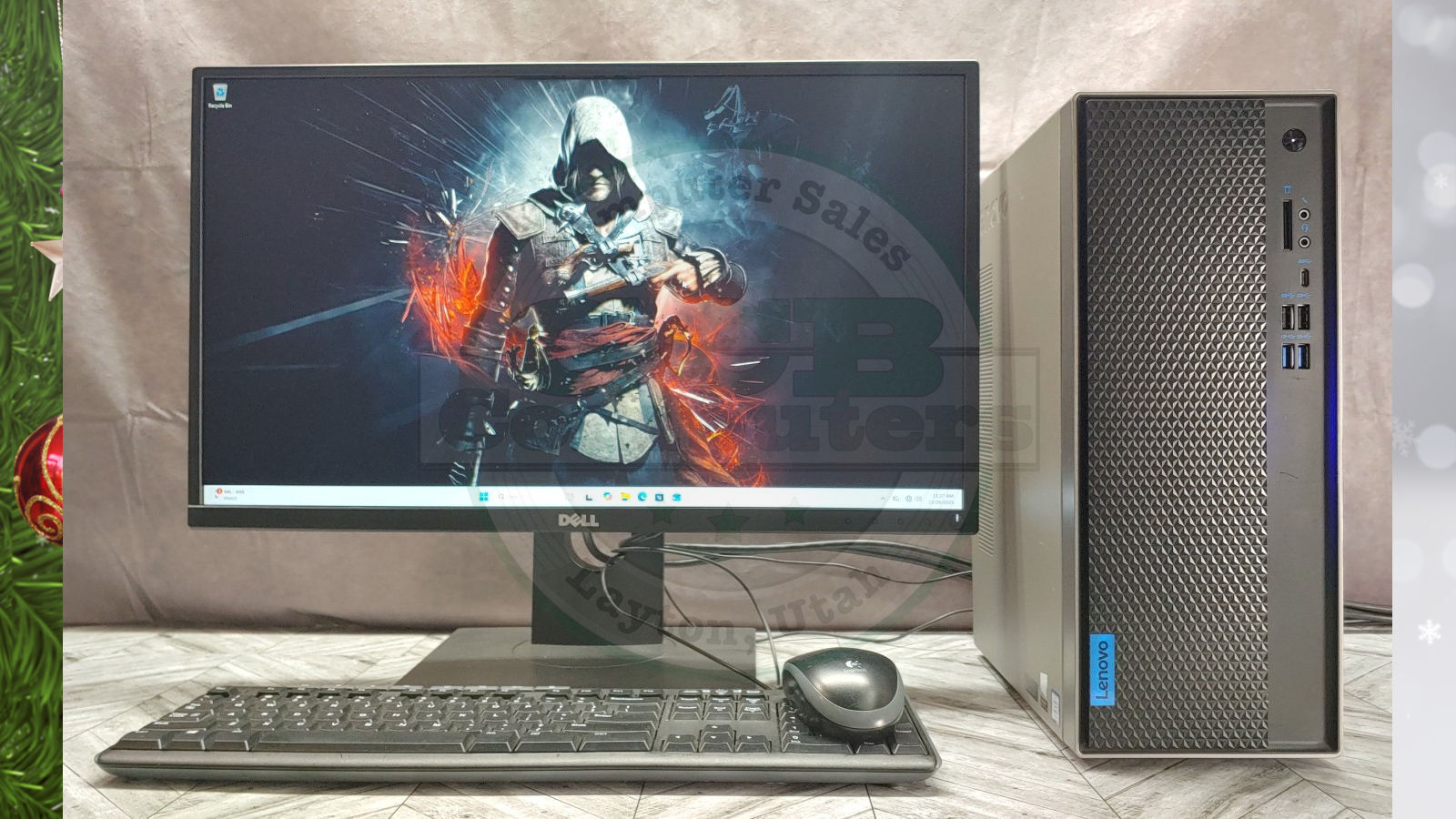 Lenovo i5-9400F Gamer PC 512GB SSD 16GB RAM RX 6500 XT WiFi BT Windows 11 Gaming Computer System