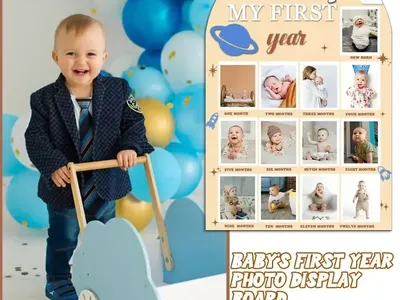 My First Year Wooden Photo Board
