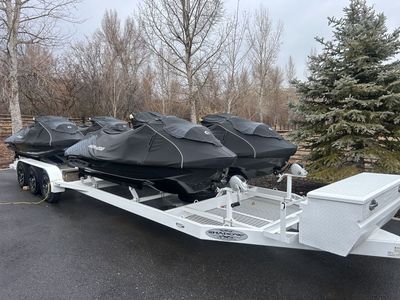 4 Like New RXP-X 300 Seadoo Jetskis with Custom 4 place Shadow Trailers