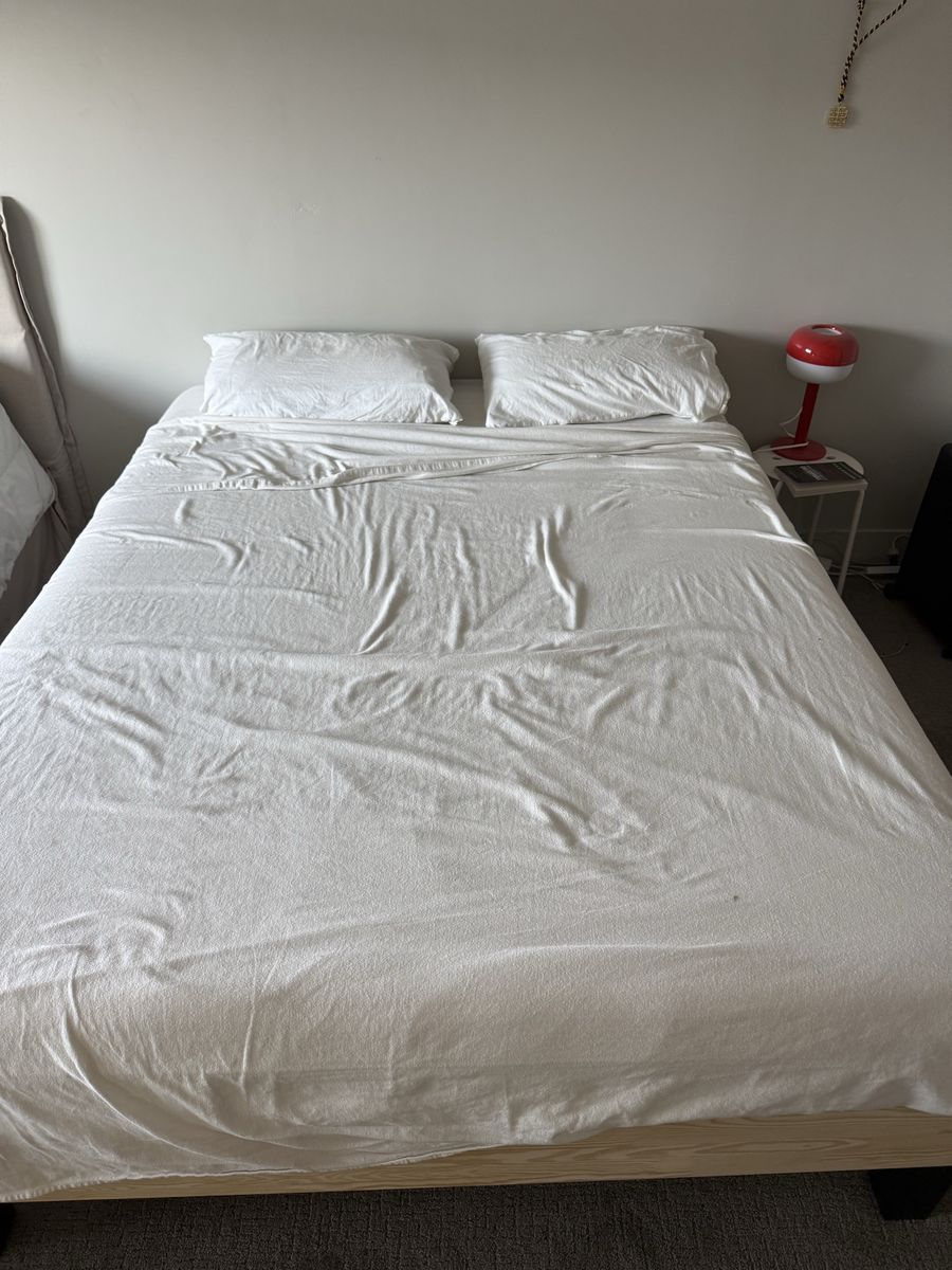 Used Queen Size Wood Platform Bed Frame - Minimalist Design