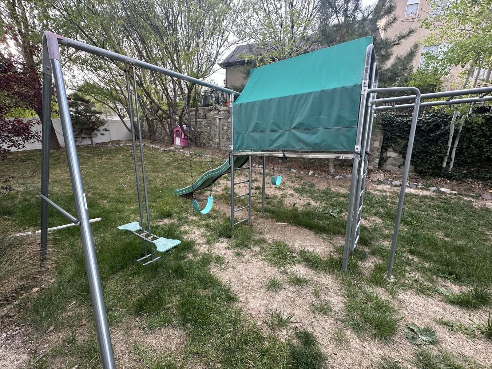 Swing Set and Clubhouse Combo