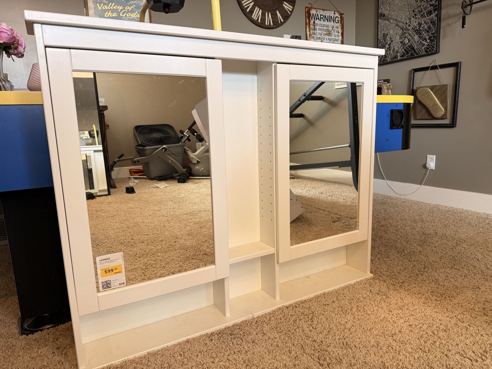 IKEA white bathroom mirror/medicine cabinet