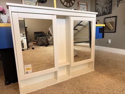 IKEA white bathroom mirror/medicine cabinet