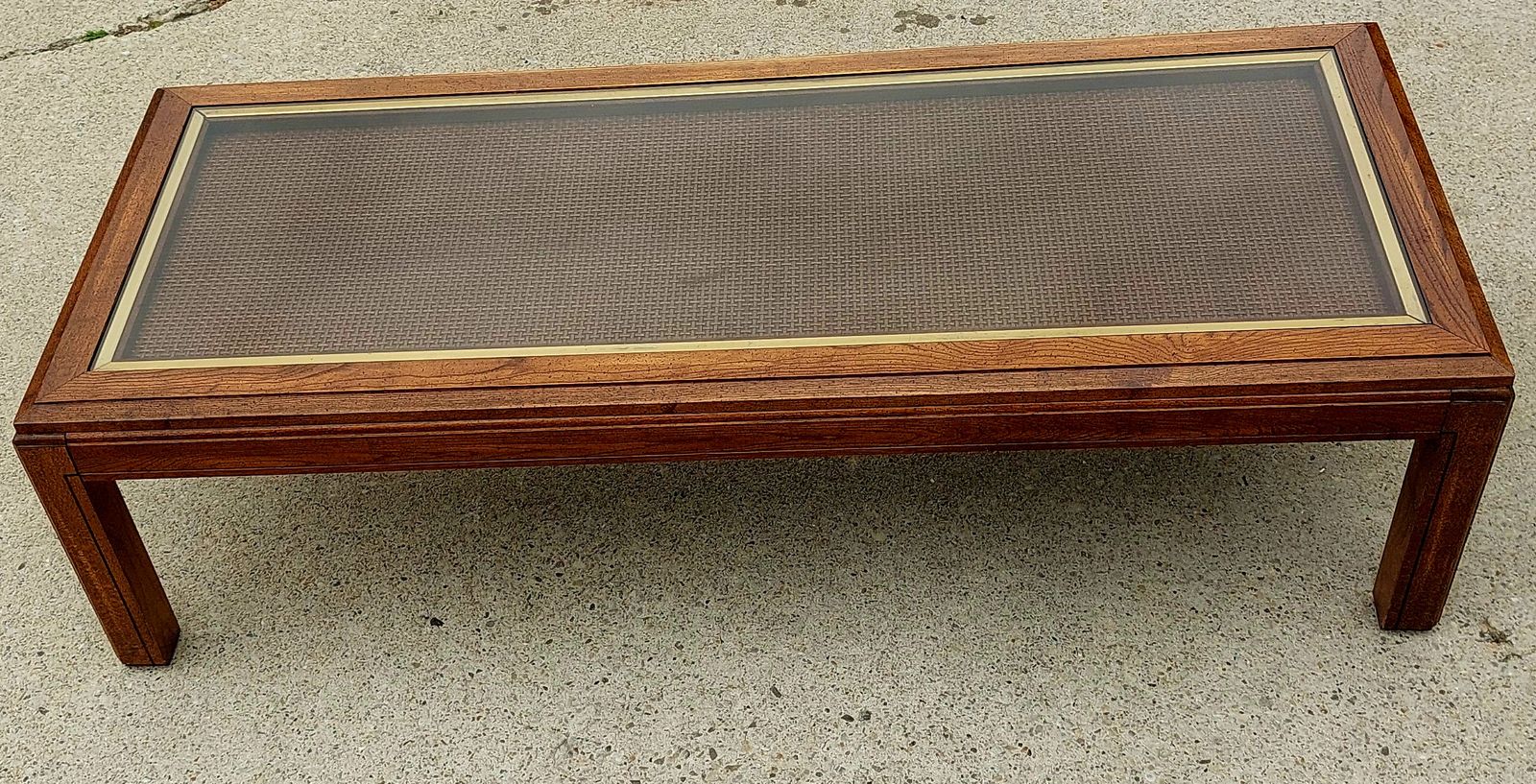 Oak Glass Top Coffee Table