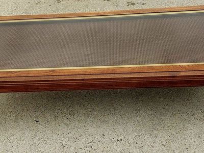Oak Glass Top Coffee Table