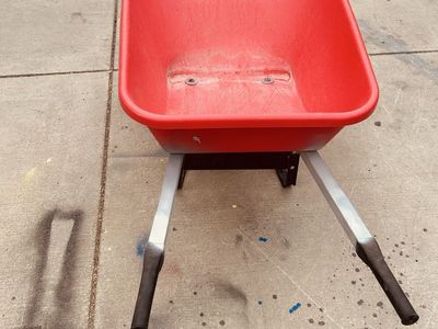 Craftsman Dual-Wheel Red Poly Wheelbarrow Yard Garden Cart