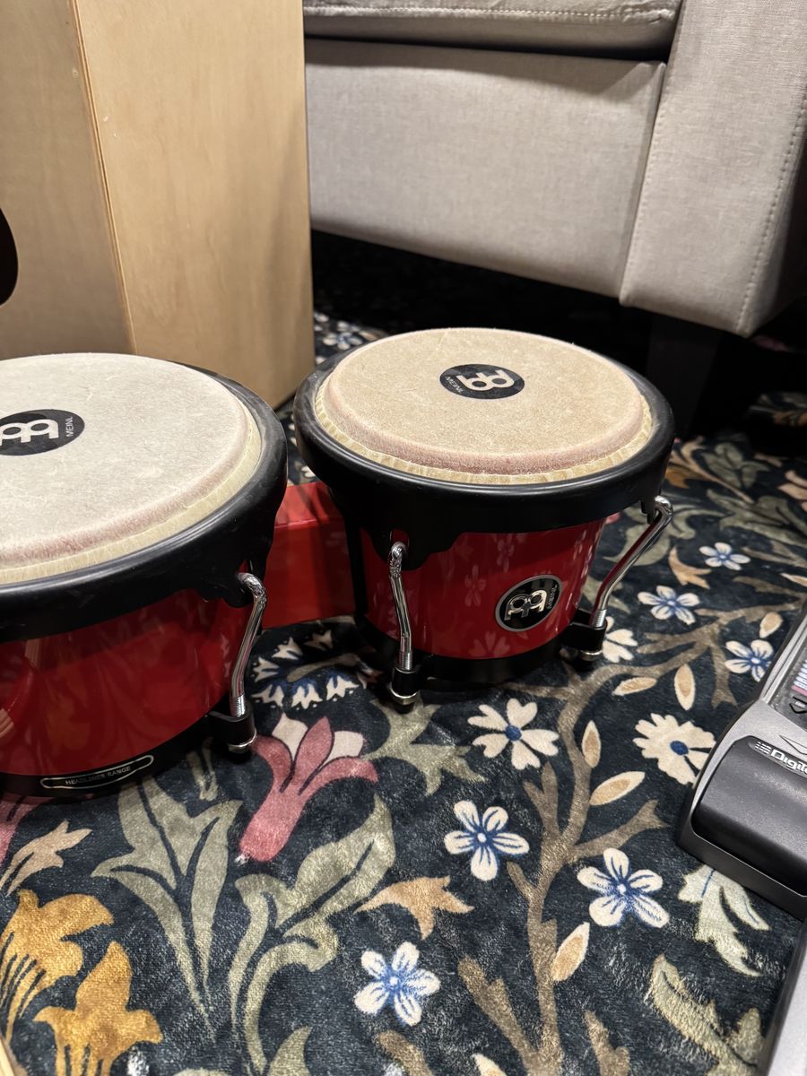 Home Studio Cleanout Lot - Fender Amp, Effects Pedal, Mics, Wall Mounts, & Hand Drums