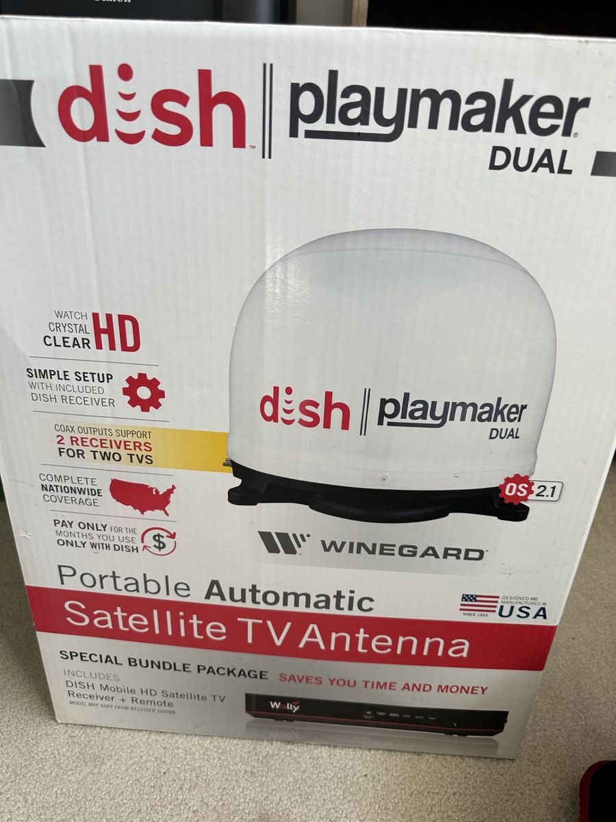 portable satellite dish and receiver