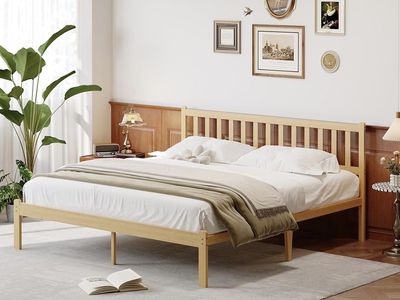Brand New Modern Wood King Size Bed Frame