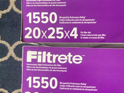 Filtrete 20x25x4 filter Merv 12