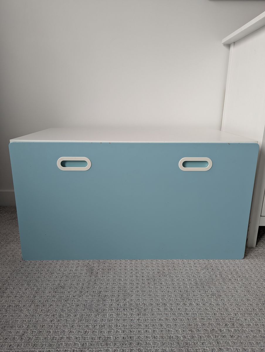 IKEA Smastad/Stuva Blue Toy Storage Box with handles